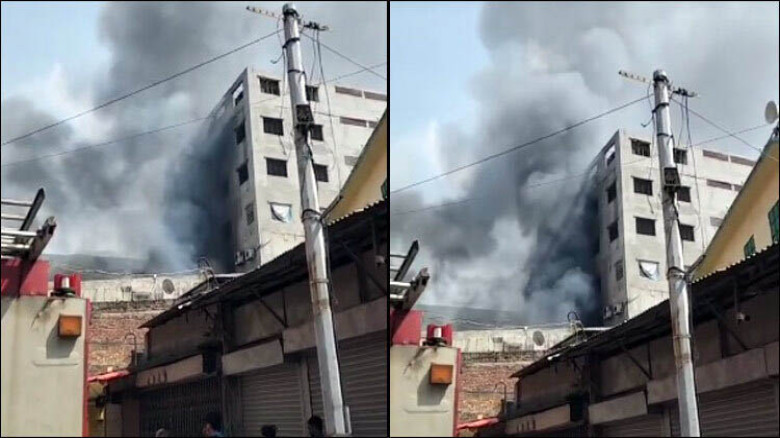 মিরপুরে গার্মেন্টস ও কেমিক্যাল গোডাউনে আগুন